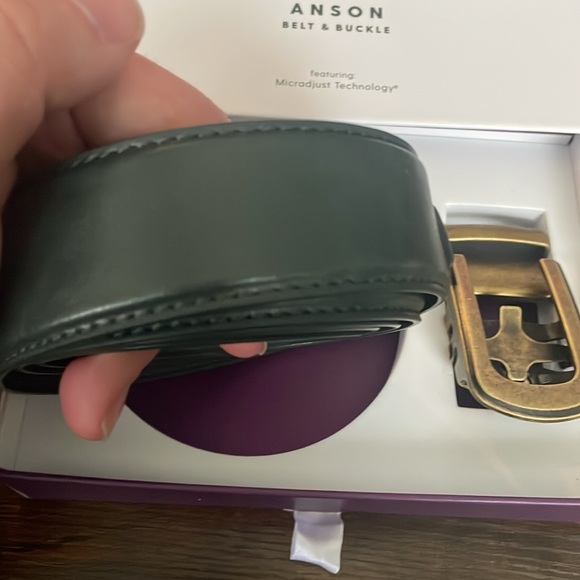 NWT Green leather Anson Belt - Picture 3 of 5